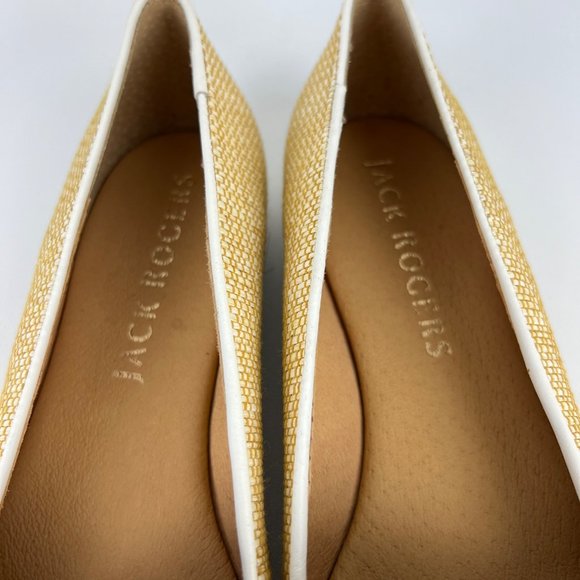 Jack Rogers I Do Raffia Loafers Bridal Wedding Slip On Natural White size 6 - Picture 11 of 16